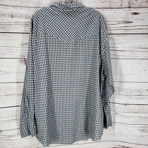 Express Riders Western Pearl Snap Button Up Long Sleeve Shirt Size 2XL - Picture 12 of 16